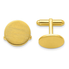 Kelly Waters Gold-plated Satin Round Engravable Cuff Links fine designer jewelry for men and women