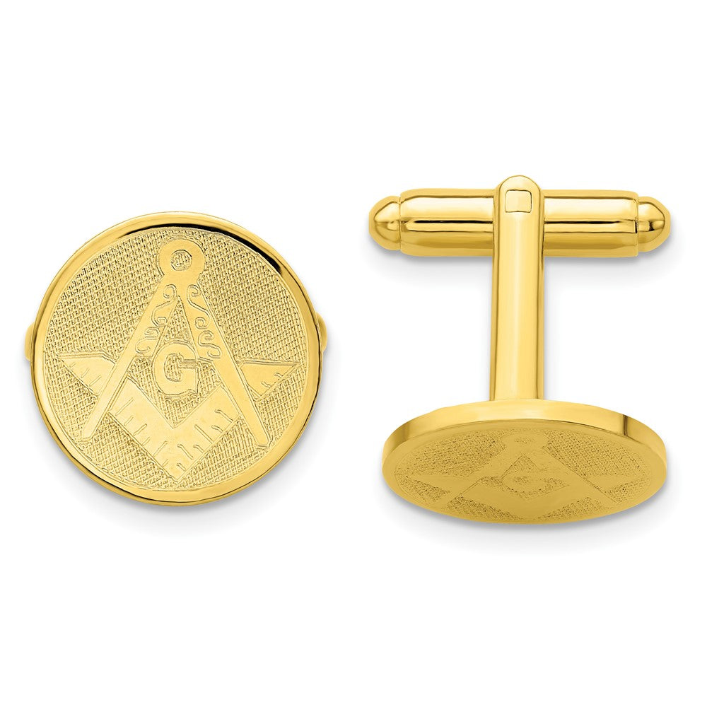 Kelly Waters Gold-plated Round Masonic Cuff Links fine designer jewelry for men and women