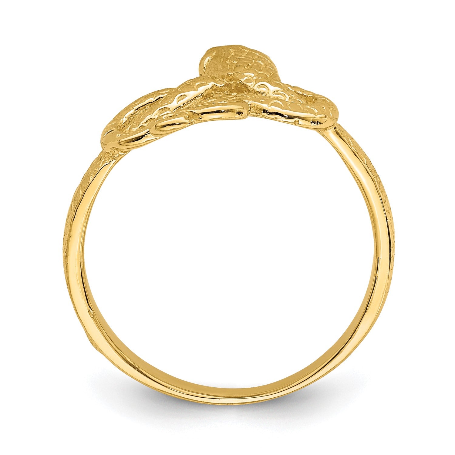 14k Yellow Gold Snake Ring, Size 7 fine designer jewelry for men and women