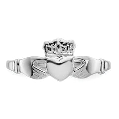 14k White Gold Women's Claddagh Ring, Size 6 fine designer jewelry for men and women