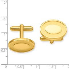 Kelly Waters Gold-plated Oval with Engravable Area Cuff Links fine designer jewelry for men and women