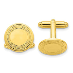 Kelly Waters Gold-plated Round with Inside Ring Cuff Links fine designer jewelry for men and women