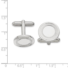 Kelly Waters Rhodium-plated Round with Inside Ring Cuff Links fine designer jewelry for men and women