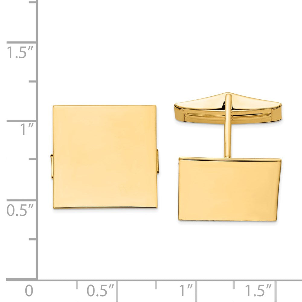 14k Real Gold Men's Square Cuff Links fine designer jewelry for men and women