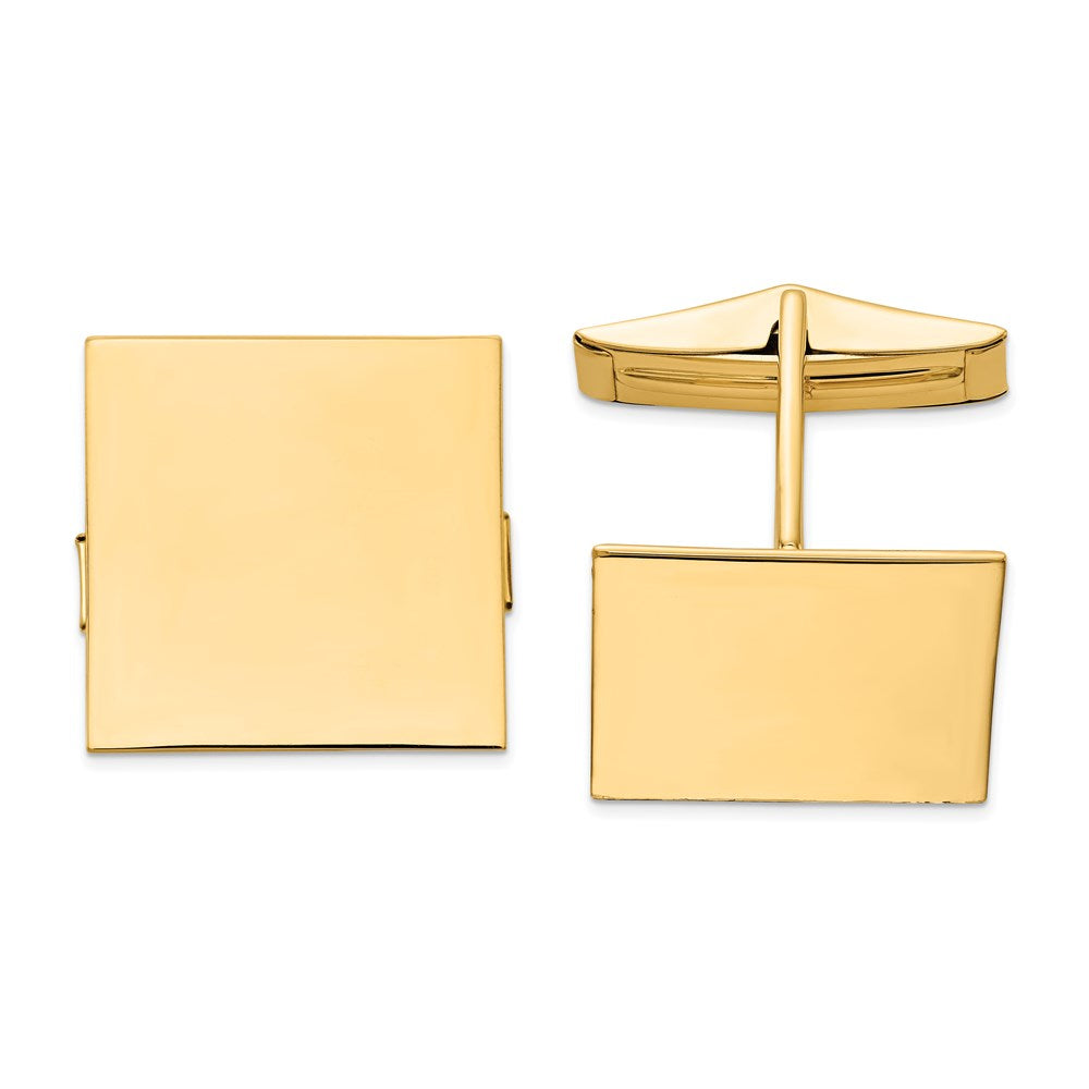 14k Real Gold Men's Square Cuff Links fine designer jewelry for men and women