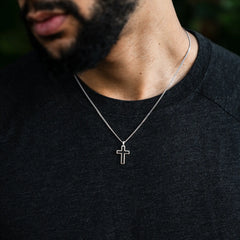 Stone Cross Pendant - Black Onyx fine designer jewelry for men and women