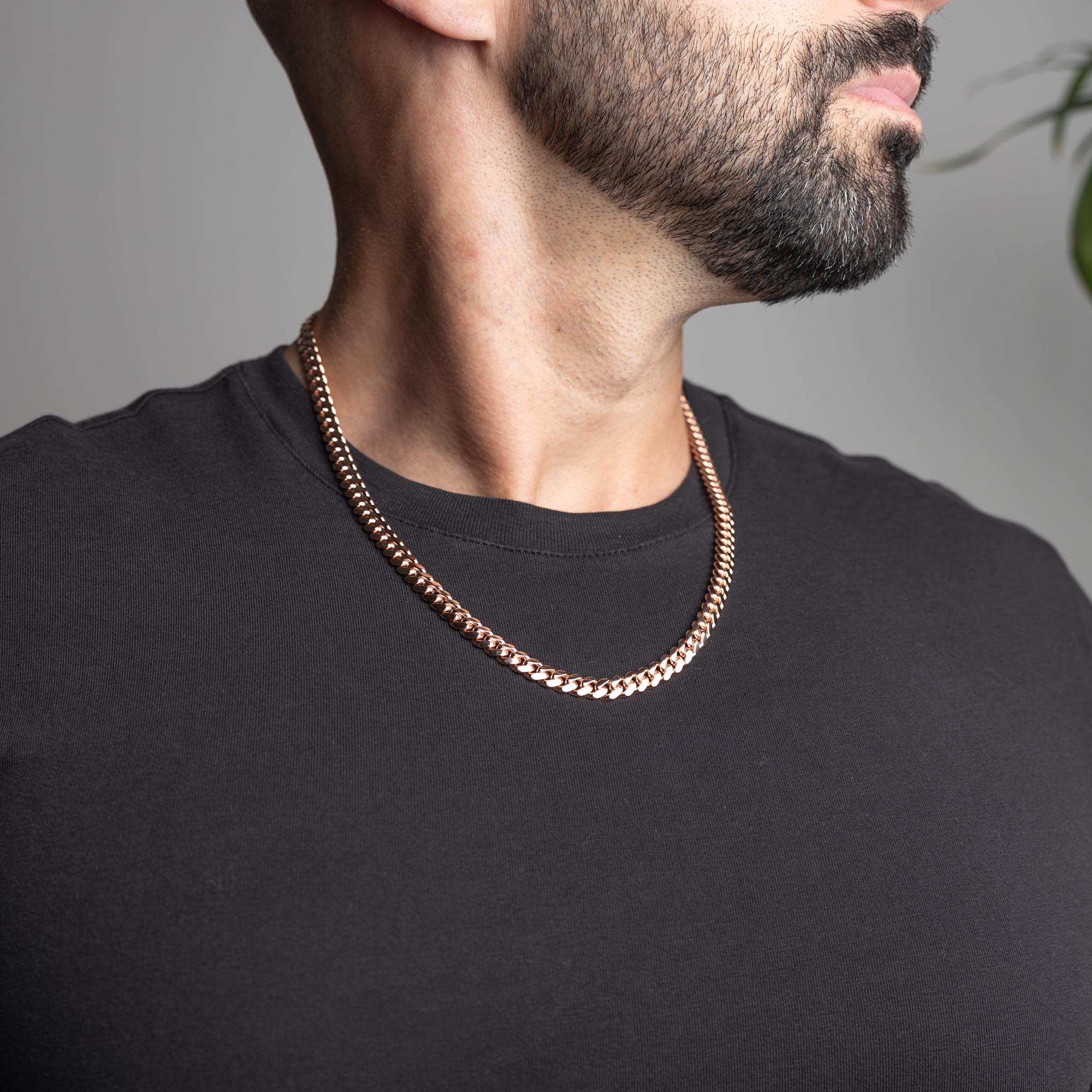 Rose Gold Miami Cuban Chain 7mm fine designer jewelry for men and women