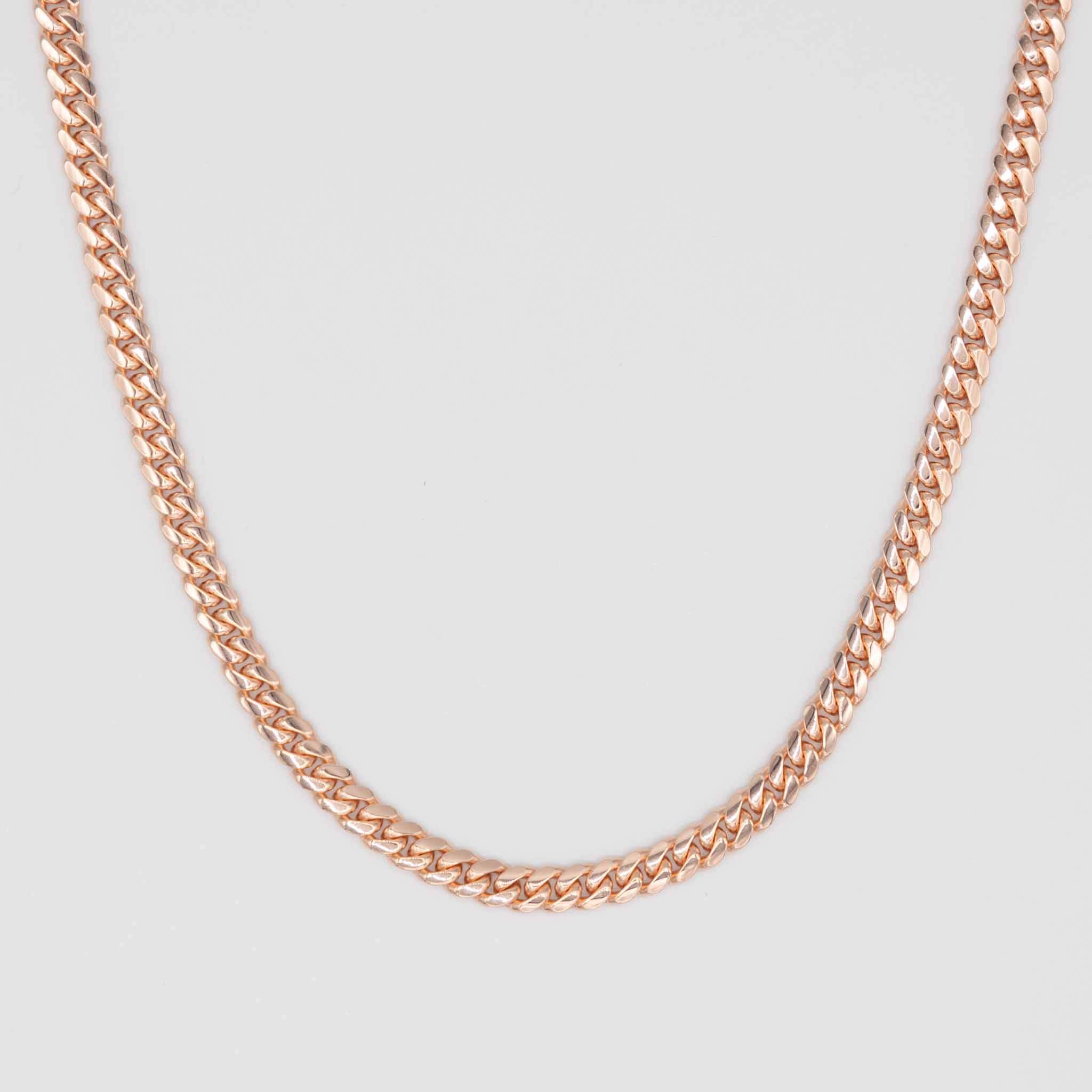 Rose Gold Miami Cuban Chain 7mm fine designer jewelry for men and women