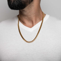 Solid Gold Miami Cuban Chain 7mm fine designer jewelry for men and women