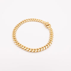 Solid Gold Miami Cuban Bracelet 7mm fine designer jewelry for men and women