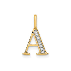 14K Yellow Gold Initial Monogram Letter Diamond Pendant fine designer jewelry for men and women