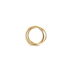 14K Yellow Solid Gold Trinity Rolling Ring fine designer jewelry for men and women