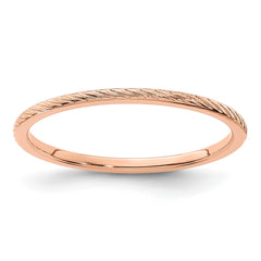 14k Gold 1.2mm Twisted Wire Pattern Stackable Band Ring fine designer jewelry for men and women