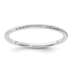 14k Gold 1.2mm Twisted Wire Pattern Stackable Band Ring fine designer jewelry for men and women