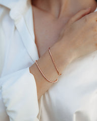 The Serpentine Bracelet - Rose Gold fine designer jewelry for men and women