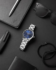 Icon Automatic - Silver/Blue fine designer jewelry for men and women