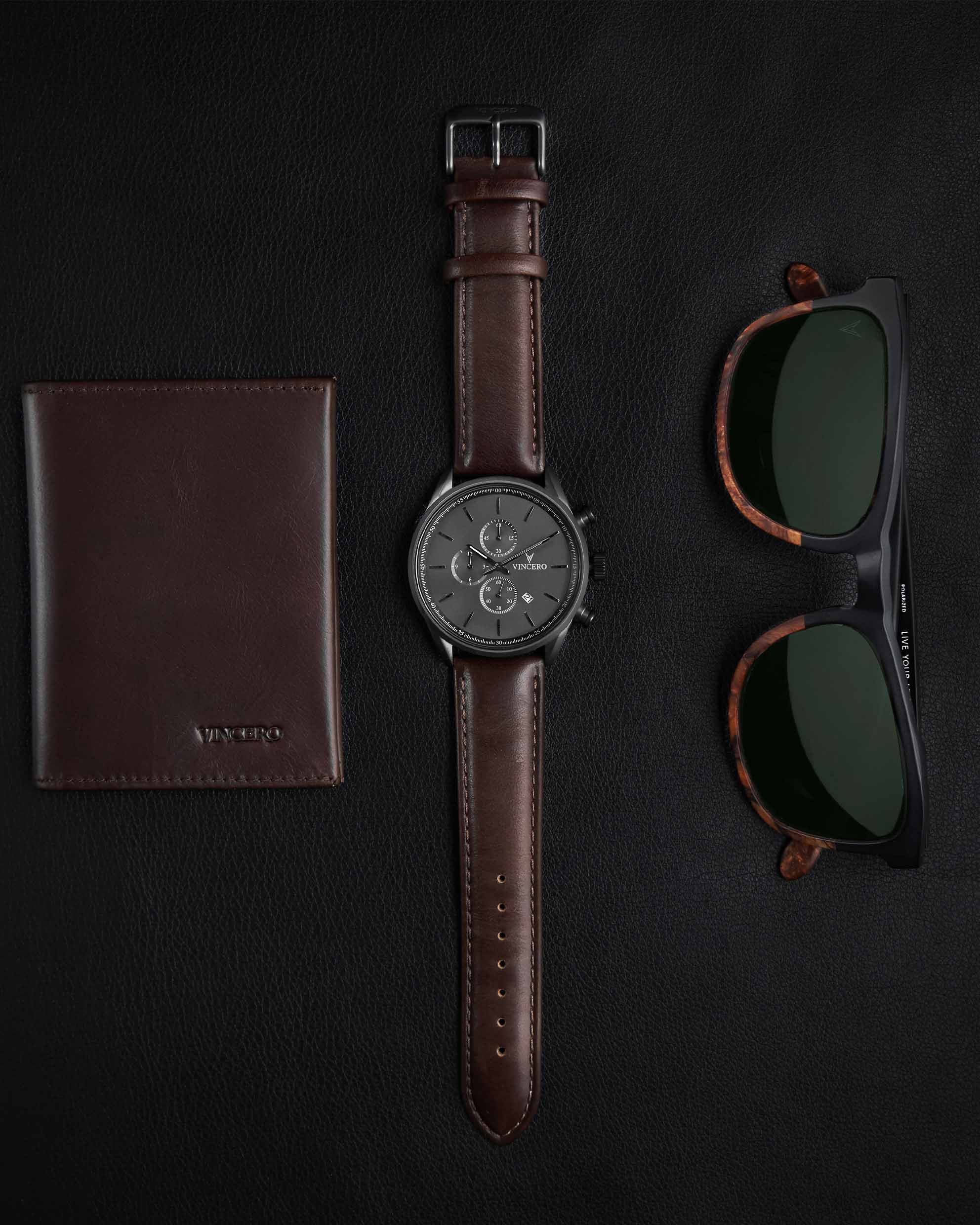 The Chrono S2 - Gunmetal/Walnut fine designer jewelry for men and women