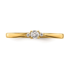 14k Yellow Gold Three Stone Diamond Promise Engagement Ring fine designer jewelry for men and women