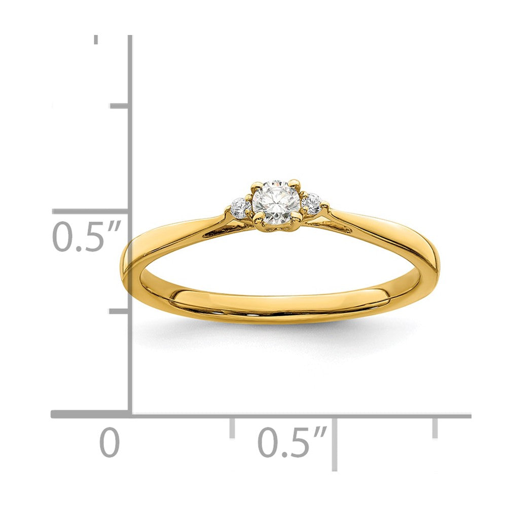 14k Yellow Gold Three Stone Diamond Promise Engagement Ring fine designer jewelry for men and women