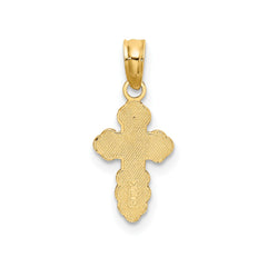 14K Yellow Gold Russian Eastern Orthodox Cross Crucifix Pendant Charm, 12x8mm fine designer jewelry for men and women