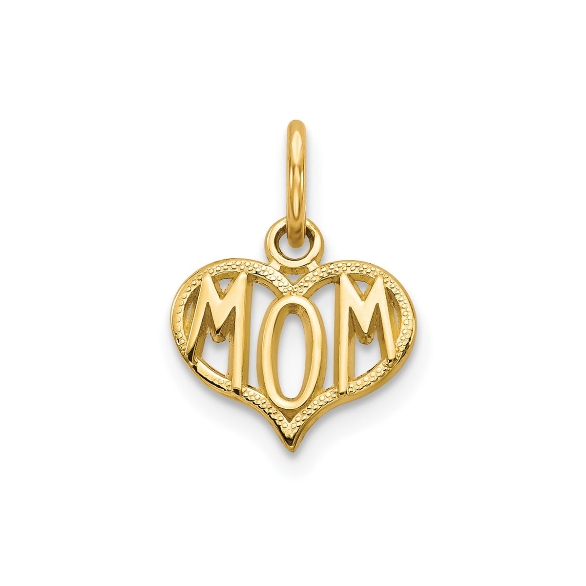 10k Yellow Gold Mother Mom Charm Pendant, 15x11mm fine designer jewelry for men and women