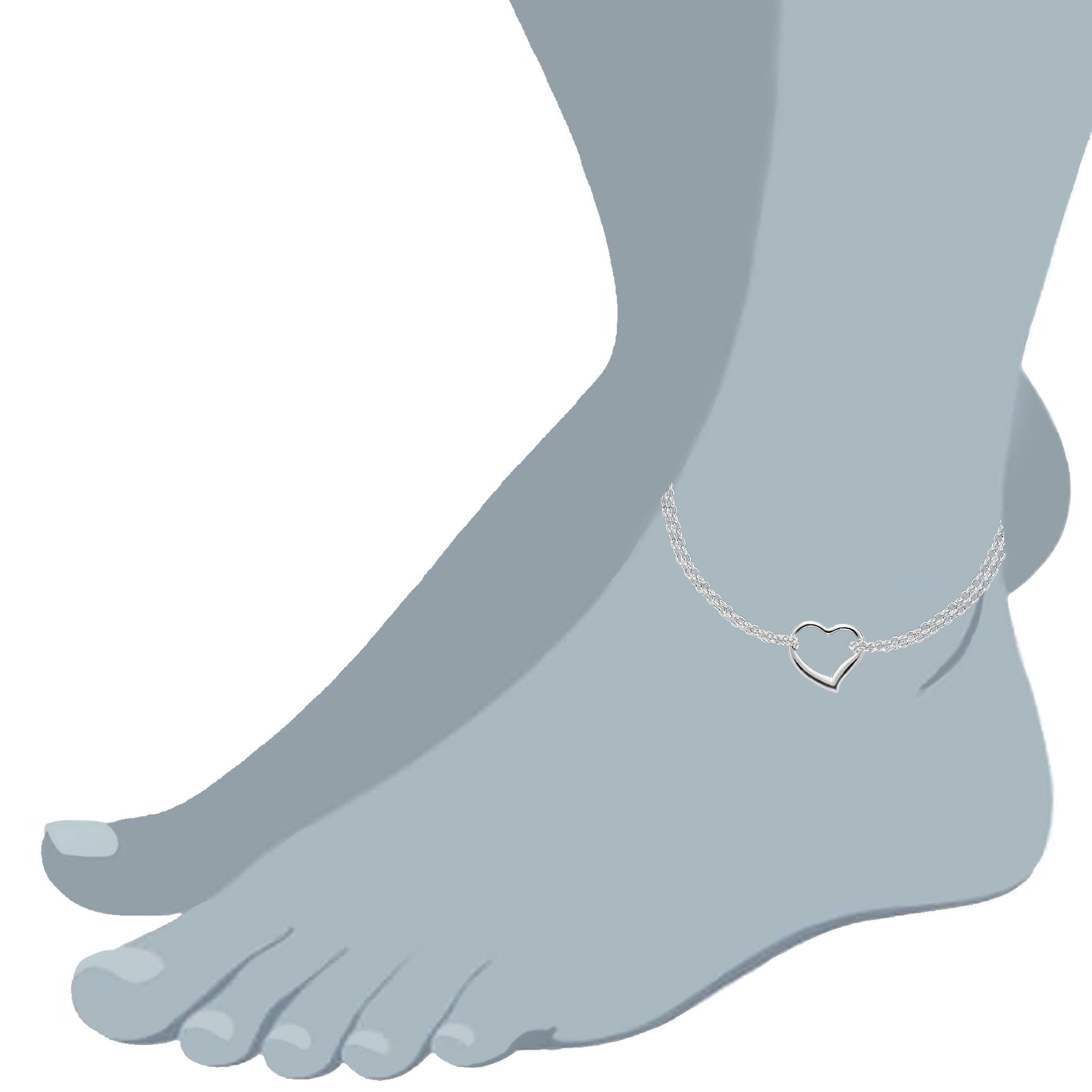Diamond And Pearl Heart Anklet In 14k Yellow Gold | Proxibid