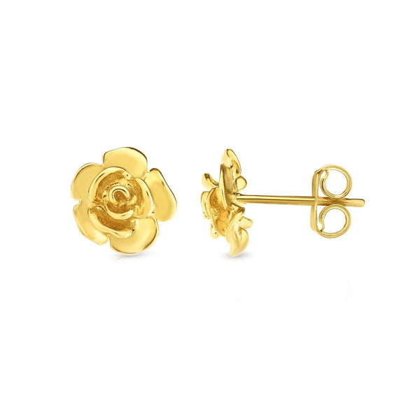 18ct Gold Flower Stud Earrings
