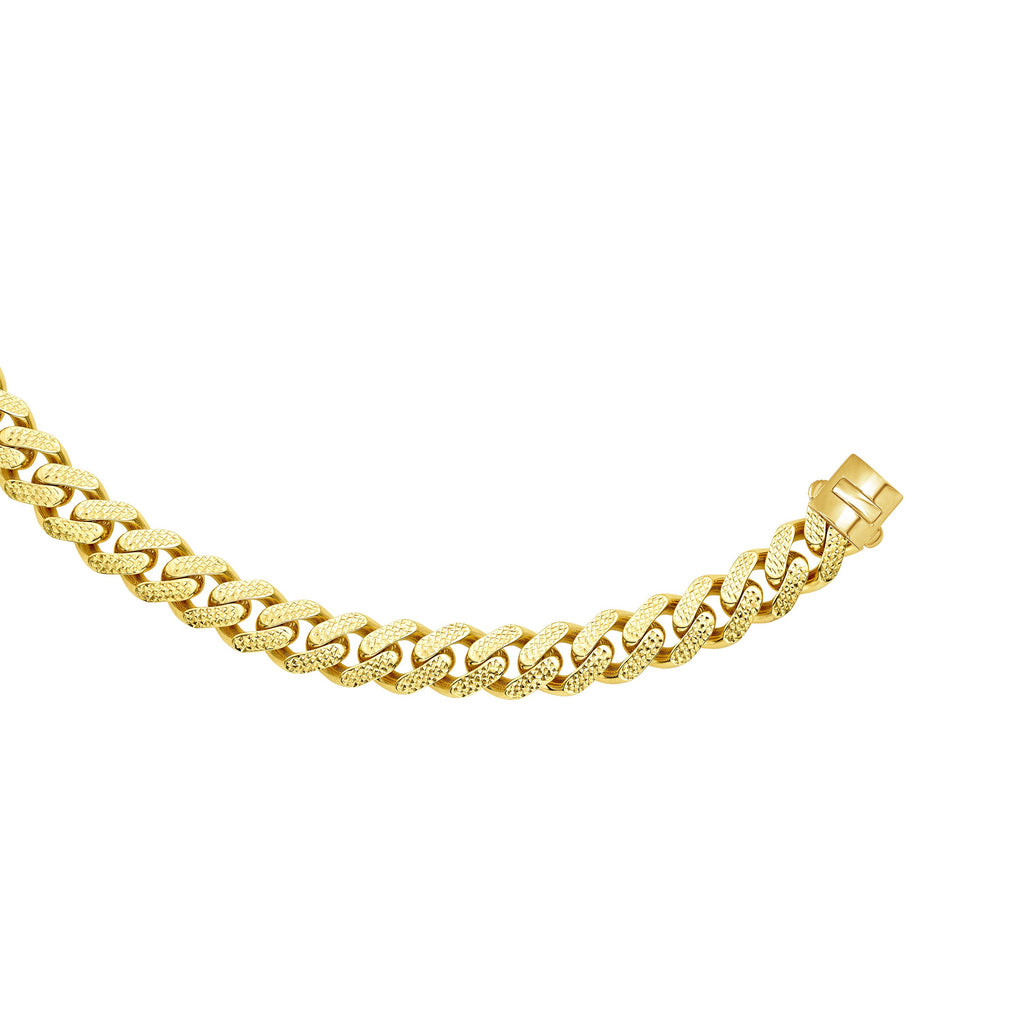 14k Yellow Gold Semi-solid Miami Cuban Curb Necklace/bracelet 