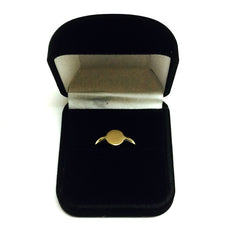 14k Yellow Gold Disc Personalized Ring fine designer jewelry for men and women